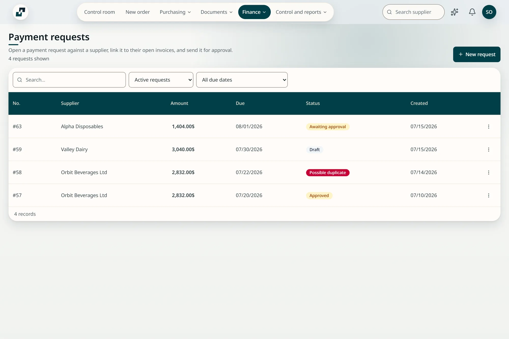 Money moves only after approval. InPlace product screen